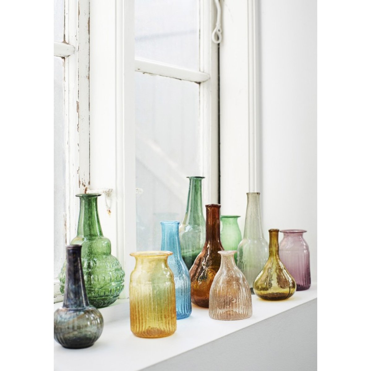 Vase soliflore verre recyclé vert anis, MADAM STOLTZ