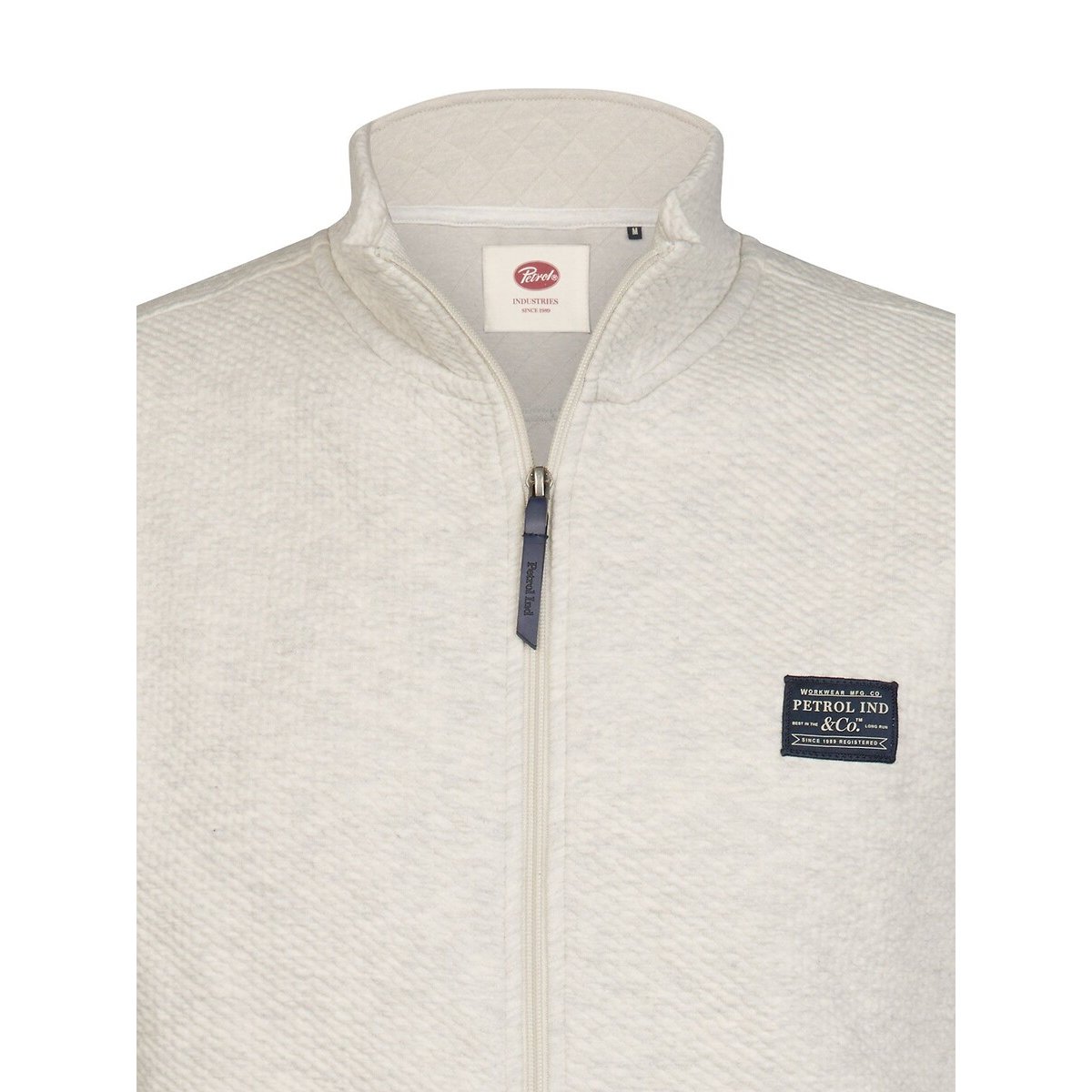 High Neck Track Top ecru marl, PETROL INDUSTRIES
