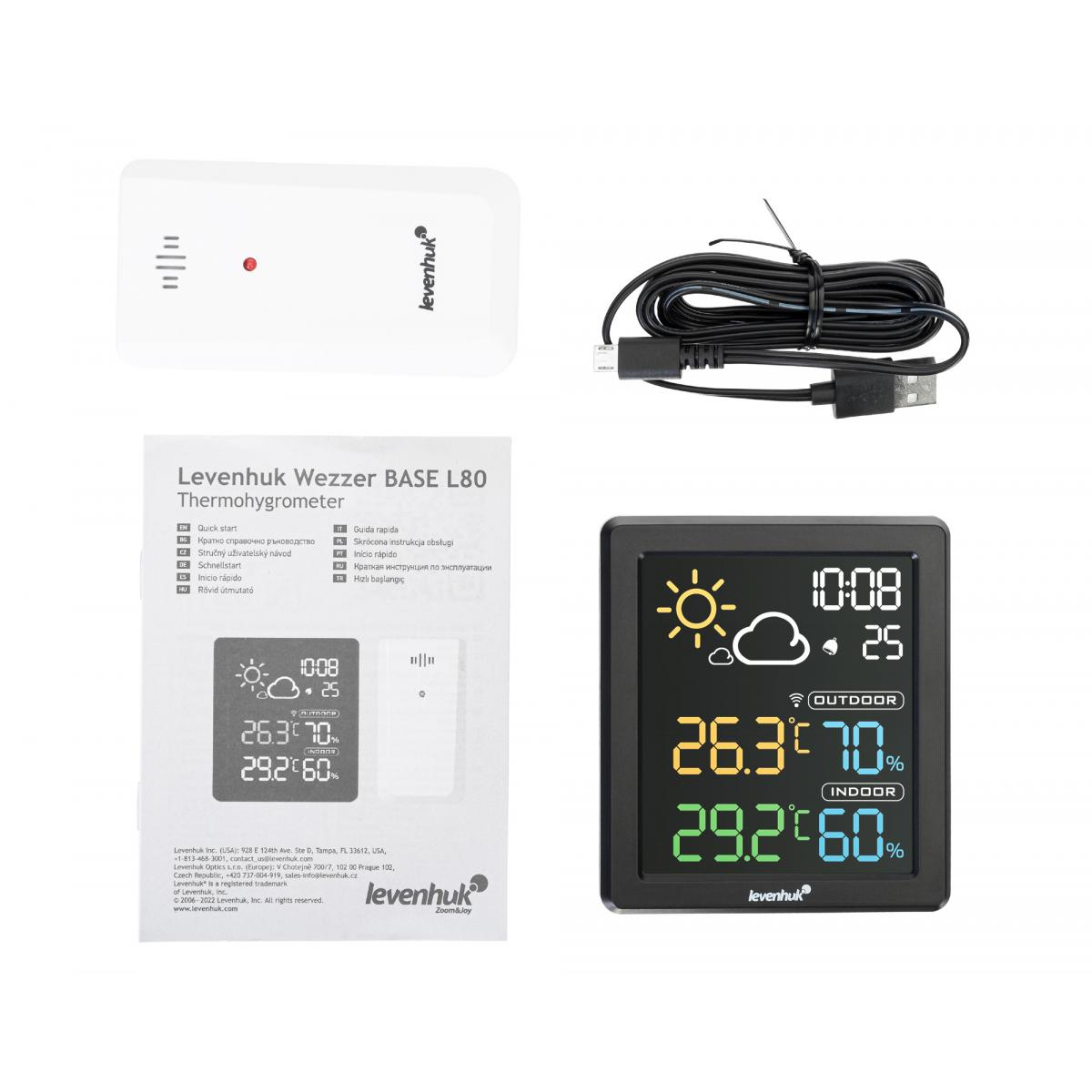Thermohygromètre L80 WEZZER L80 couleur unique, LEVENHUK