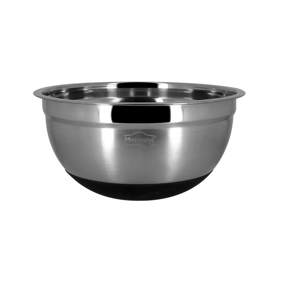 Lot de 3 bols anti-dérapant en acier inoxydable inox, MENASTYL