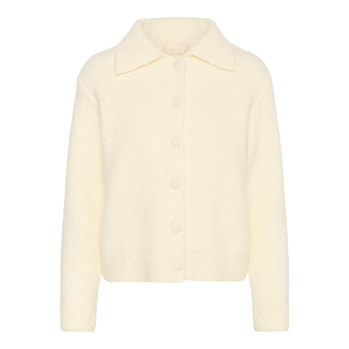 Cardigan à tricot blanc whisper white, SOAKED IN LUXURY