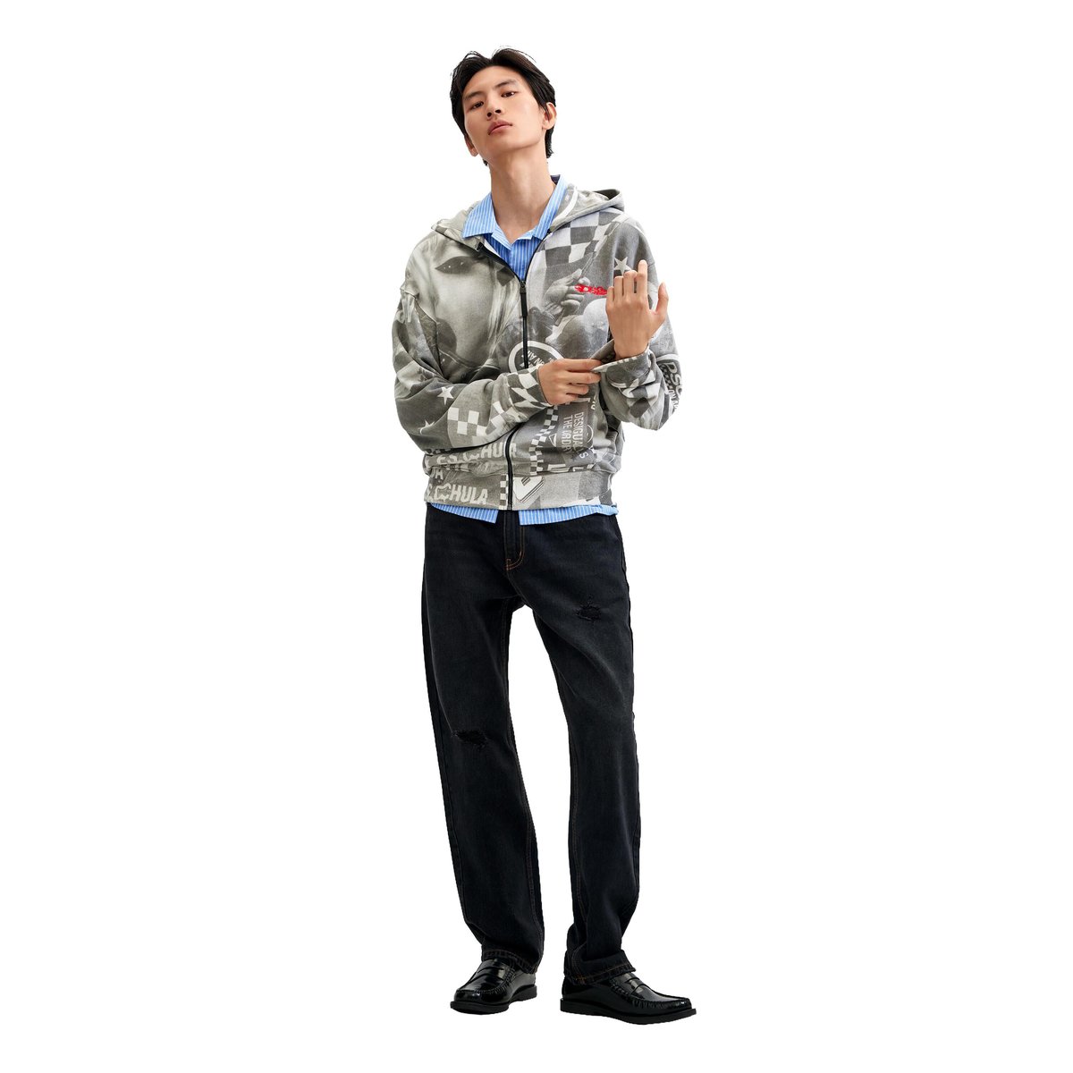 Sweat imprimé gray, DESIGUAL