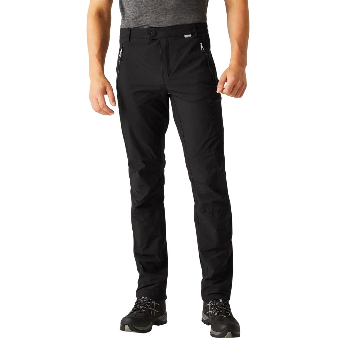 Pantalon uni à taille semi-élastiquée HIGHTON noir, REGATTA