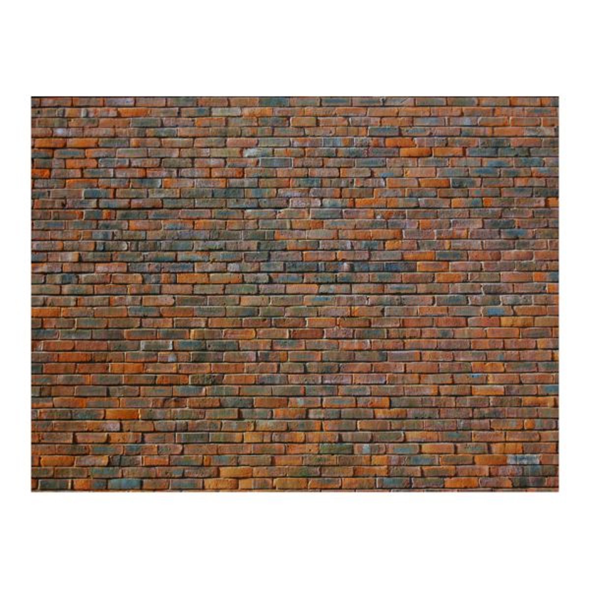 Papier peint intissé panoramique Mur en briques gris / argent, EDEN
