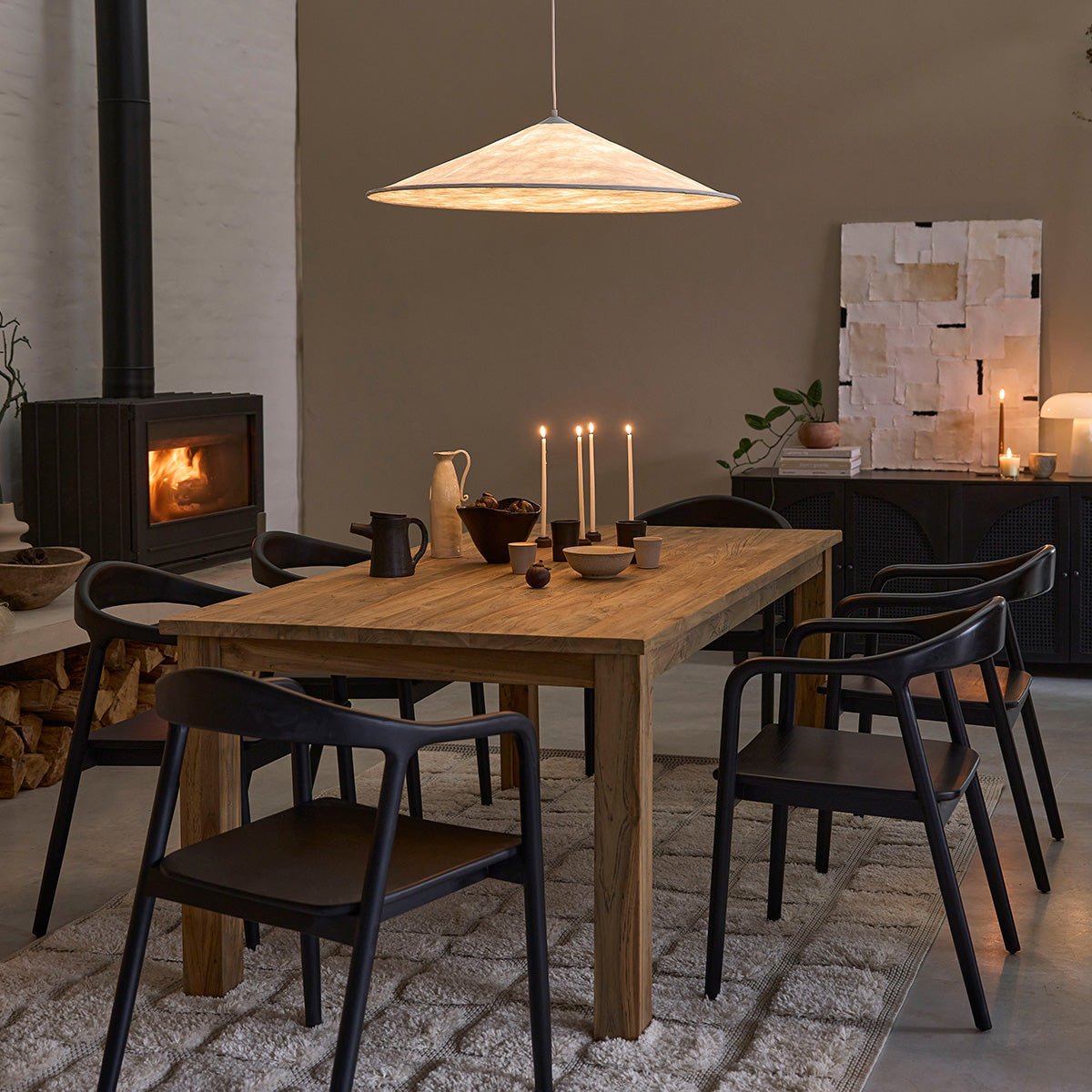 Table en bois de teck recyclé 10 pers.  CARGO naturel, BERAH GETAH