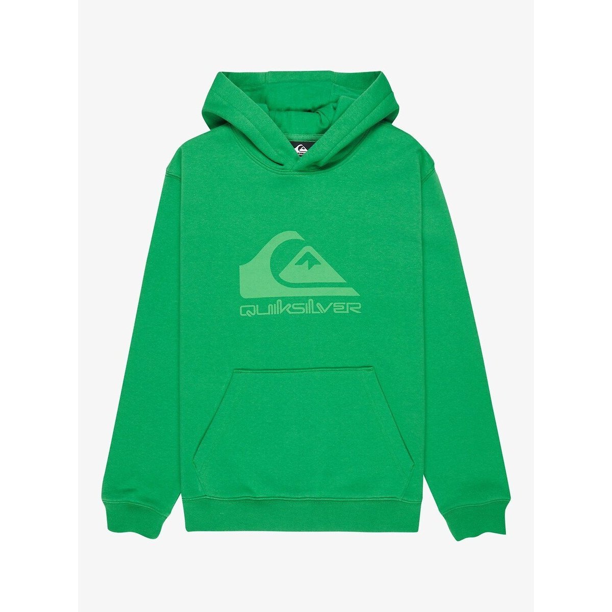 Sweat à capuche, avec motif devant, en molleton vert, QUIKSILVER