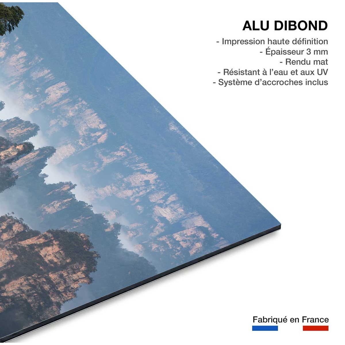Tableau Roches en Asie tableau alu dibond, HEXOA