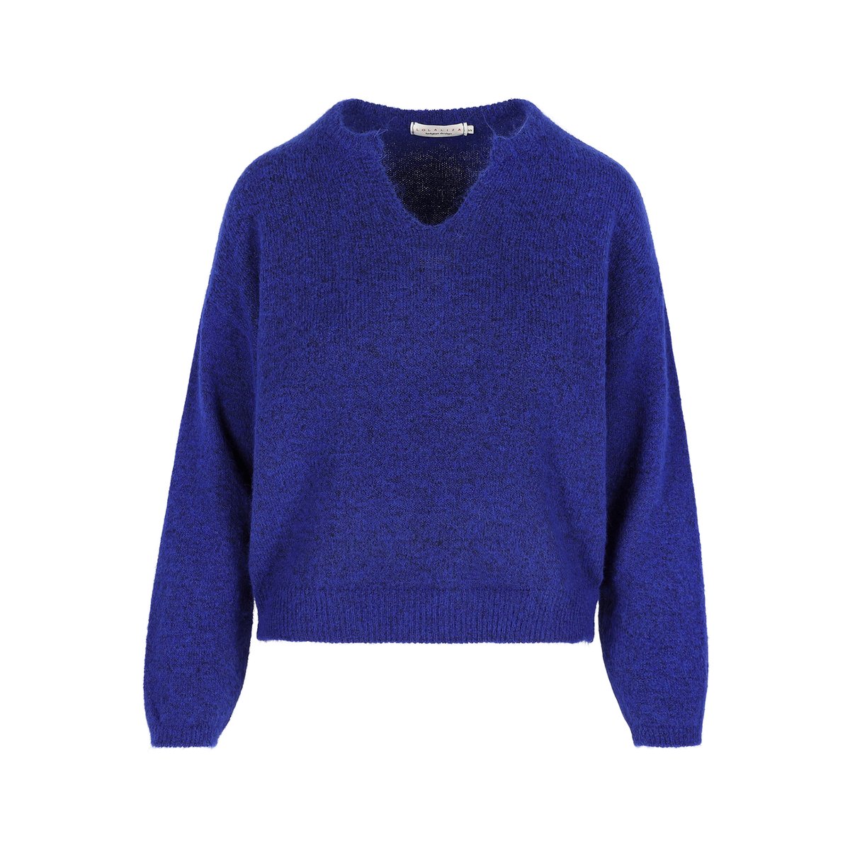 Pull col tunisien bleu electrique, LOLALIZA