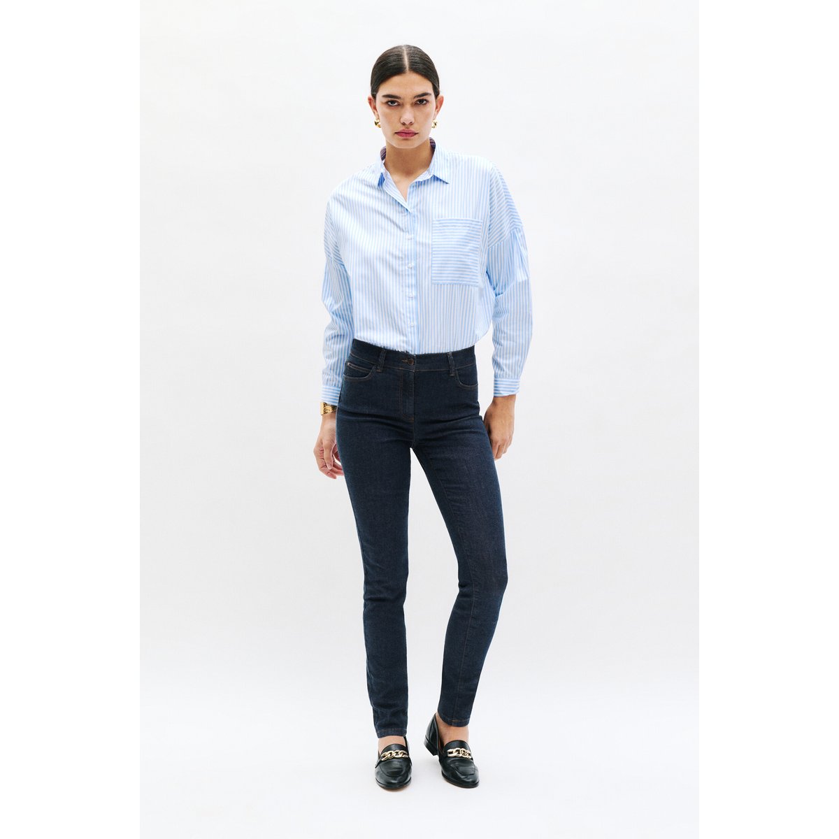 Jean ajusté indémodable TOM denim double stone, CAROLL