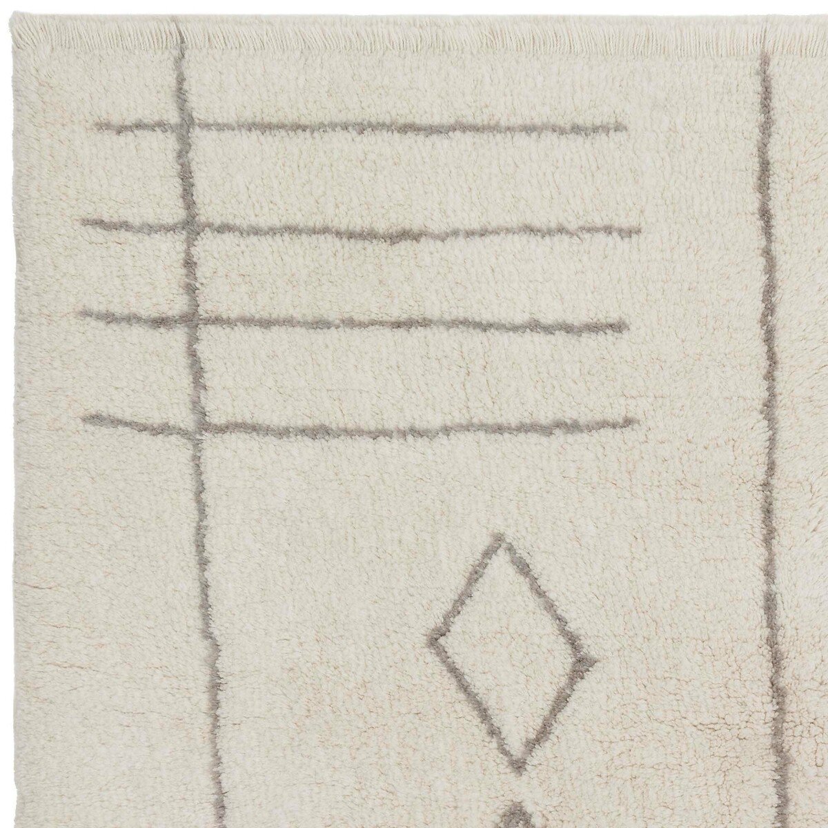 Azera Washable Berber Tribal Rug cream, SO'HOME