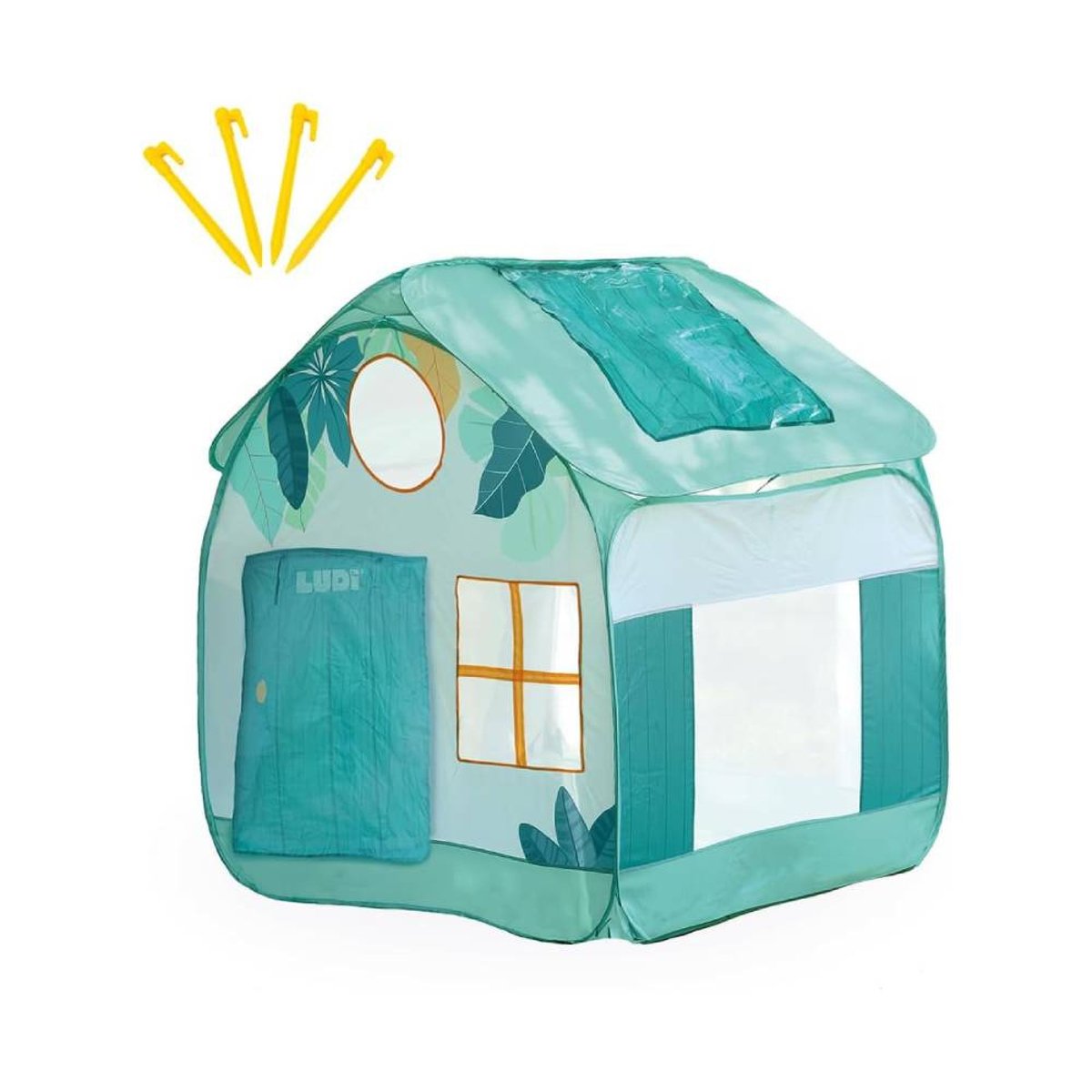 Maison tente de jeu Cottage XXL d'extérieur pour enfant couleur unique, LUDIMOUSSE