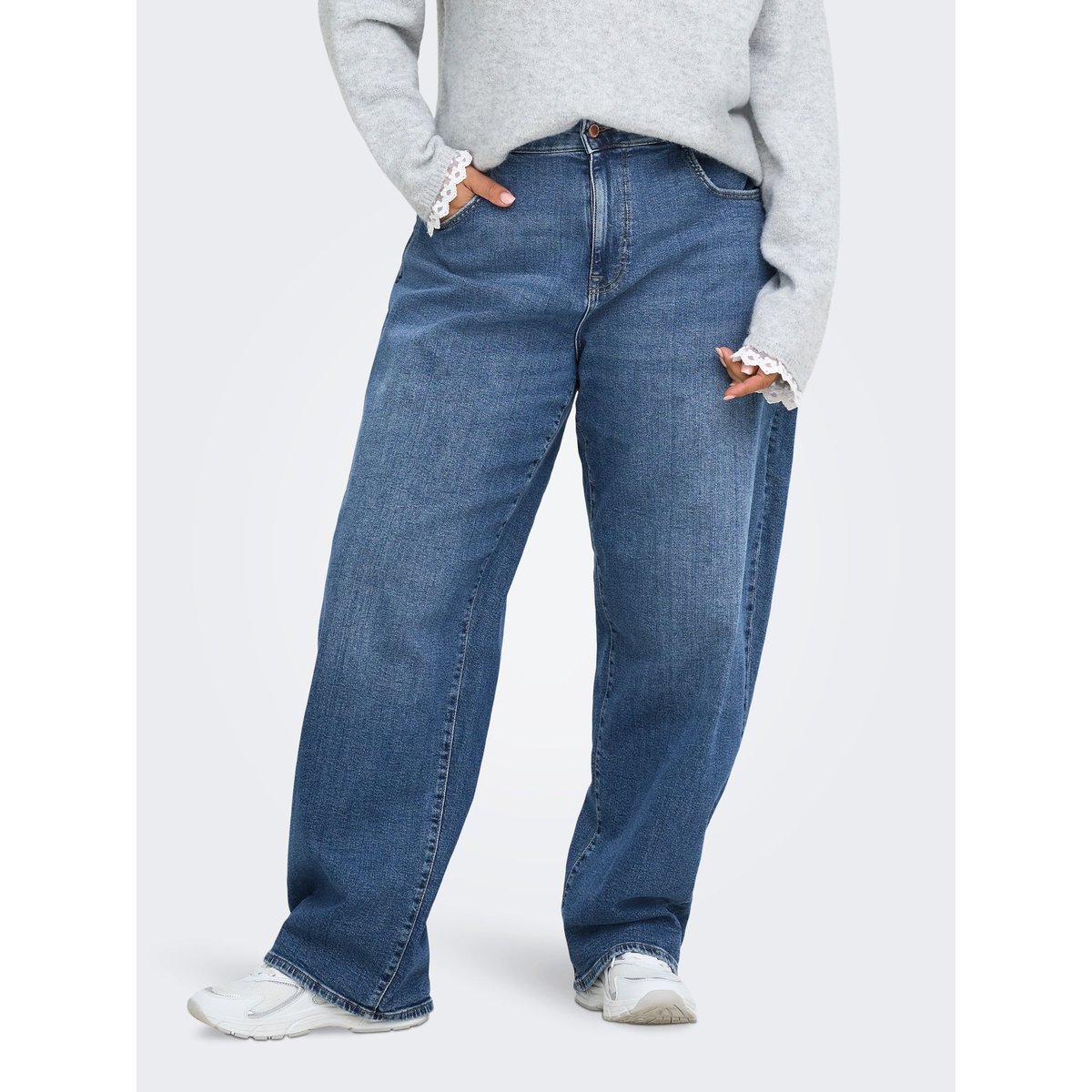 Jeans En Tonneau dark blue denim, ONLY CARMAKOMA