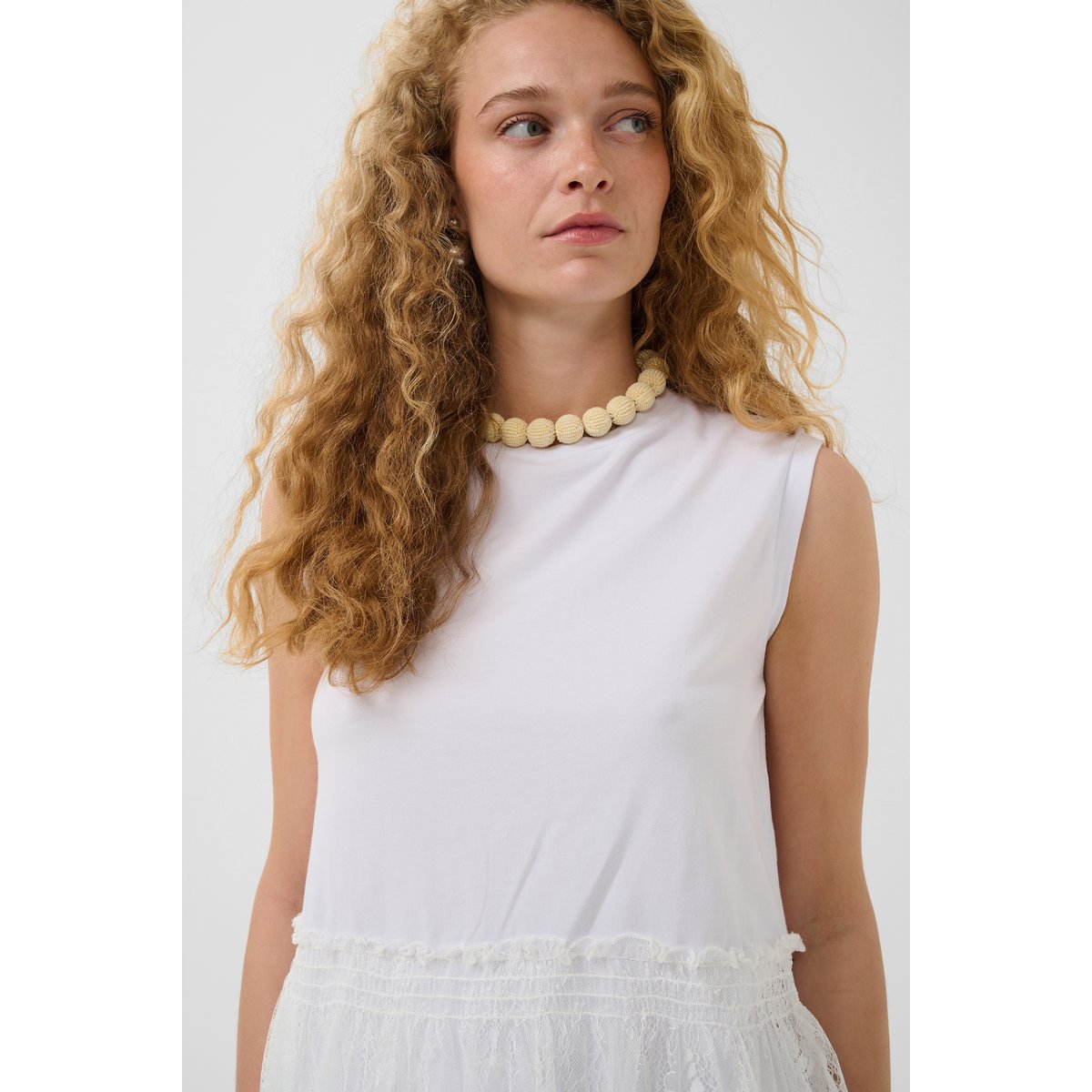 Blouse sans manches blanc spring gardenia, CULTURE