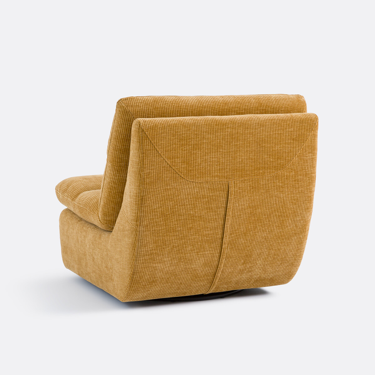 Fauteuil velours côtelé gaufré pivotant, ERABLE cannelle, LA REDOUTE INTERIEURS