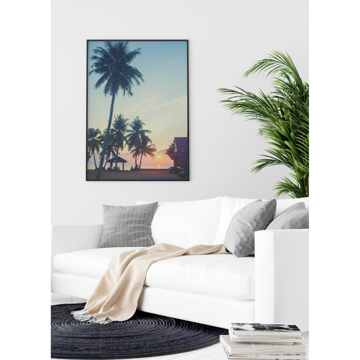 Poster Nature Tropicale 7 blanc, L'AFFICHERIE