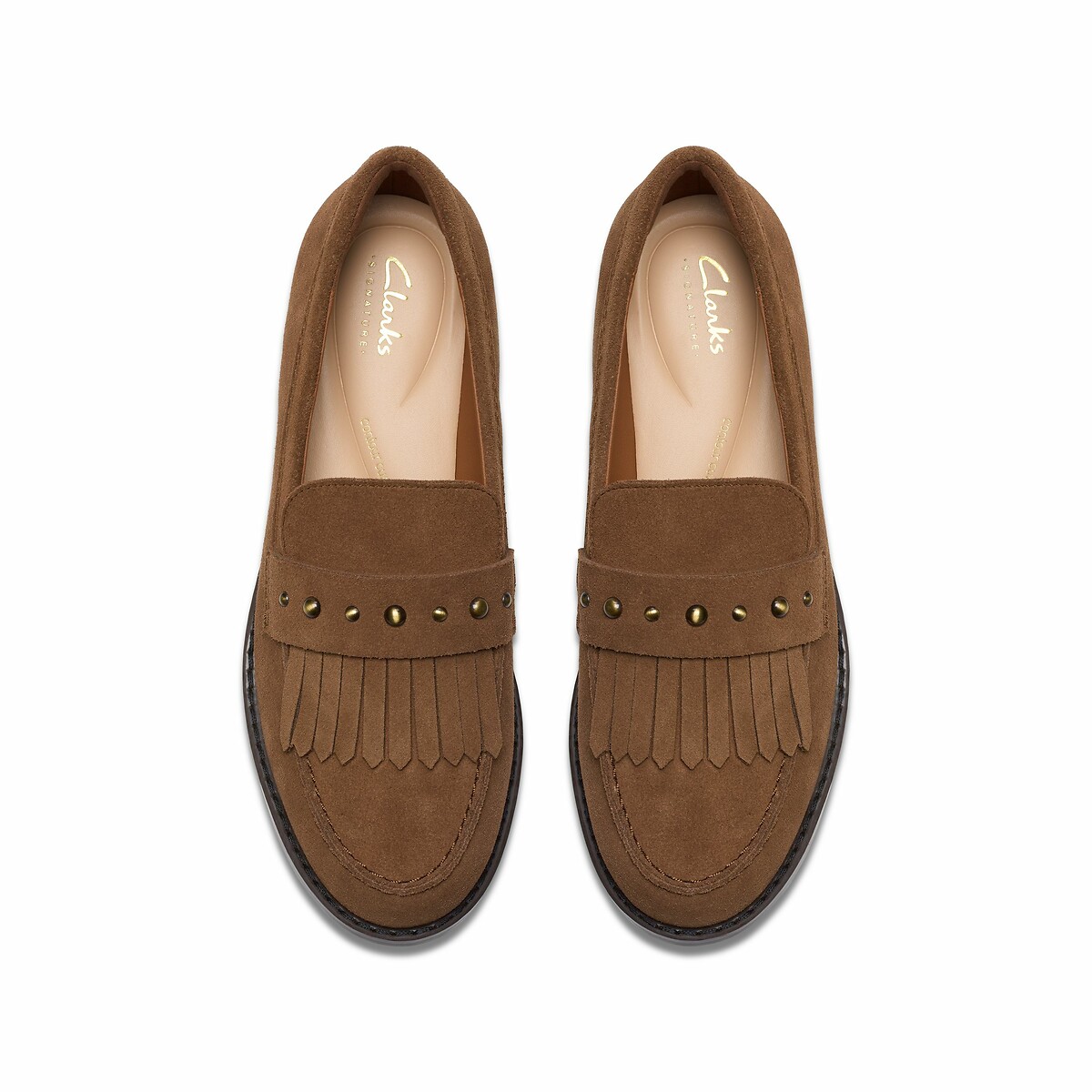 Mocassins en cuir suédé Hana noisette, CLARKS