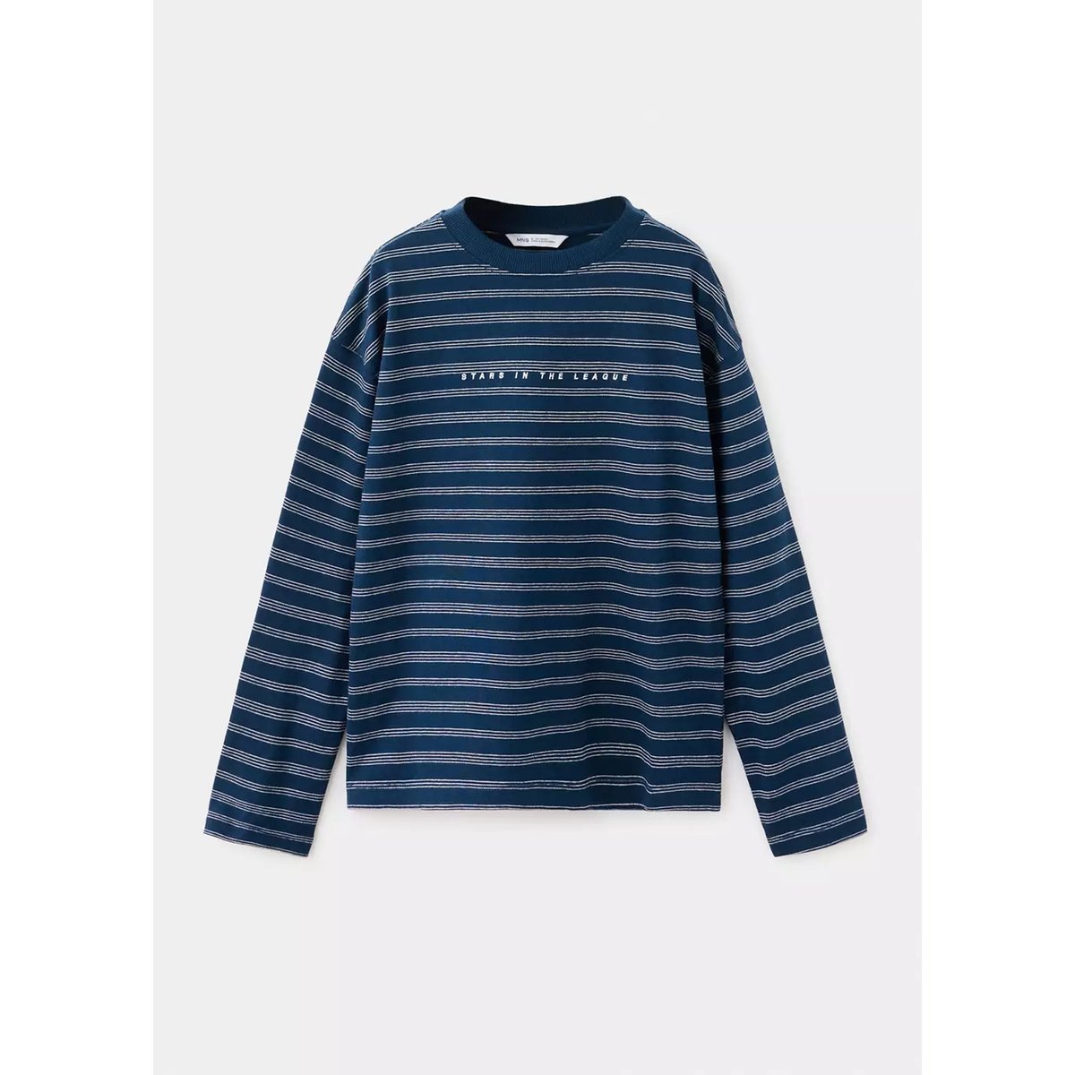 T-shirt oversize rayures bleu marine, MANGO KIDS