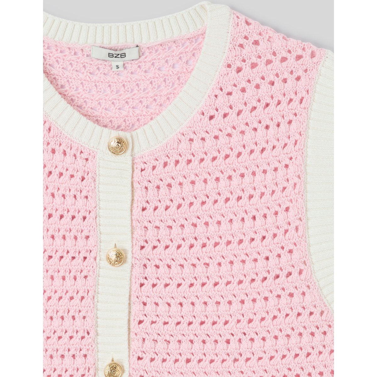 Gilet sans manches rose pâle, BZB