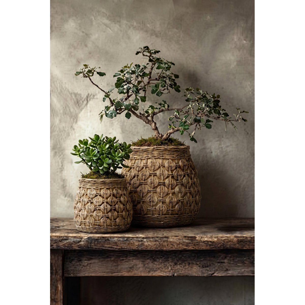 Cache-pot en béton KNOT beige, BAZAR BIZAR