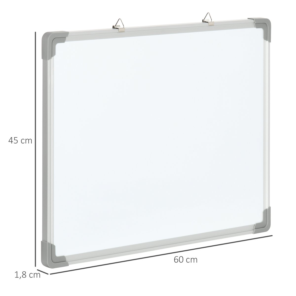 Tableau blanc panneau galvanisé Blanc blanc, HOMCOM