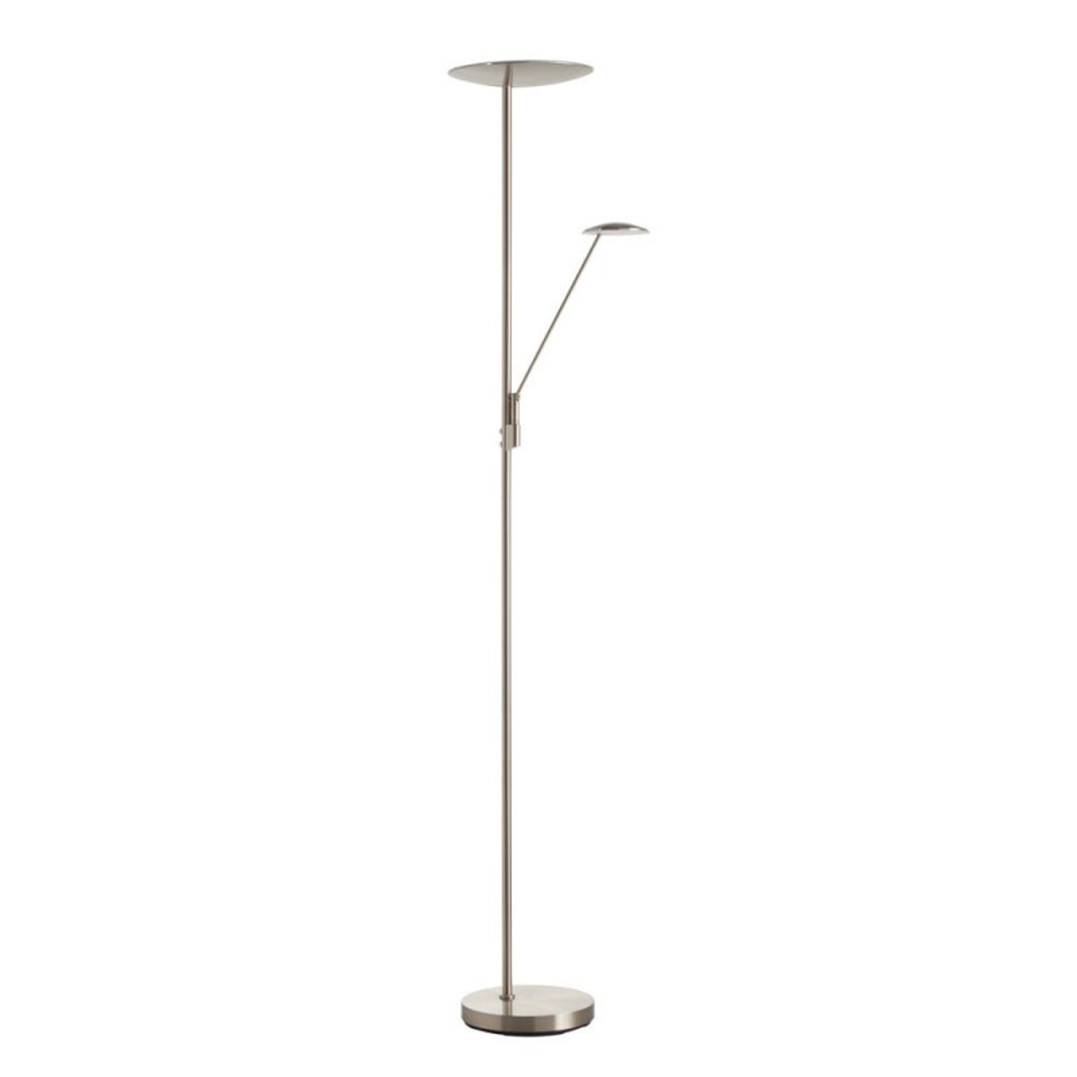 Lampadaire Avec Liseuse Et Cct Solis Chrome Mat chrome, MILLUMINE