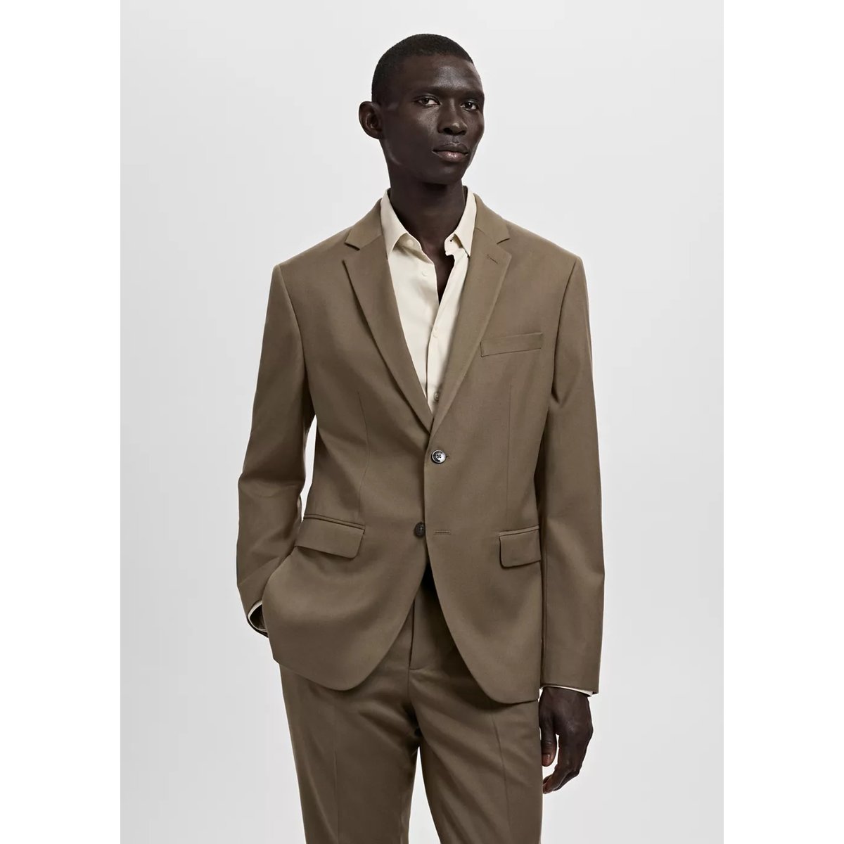 Veste costume París super slim-fit marron, MANGO MAN
