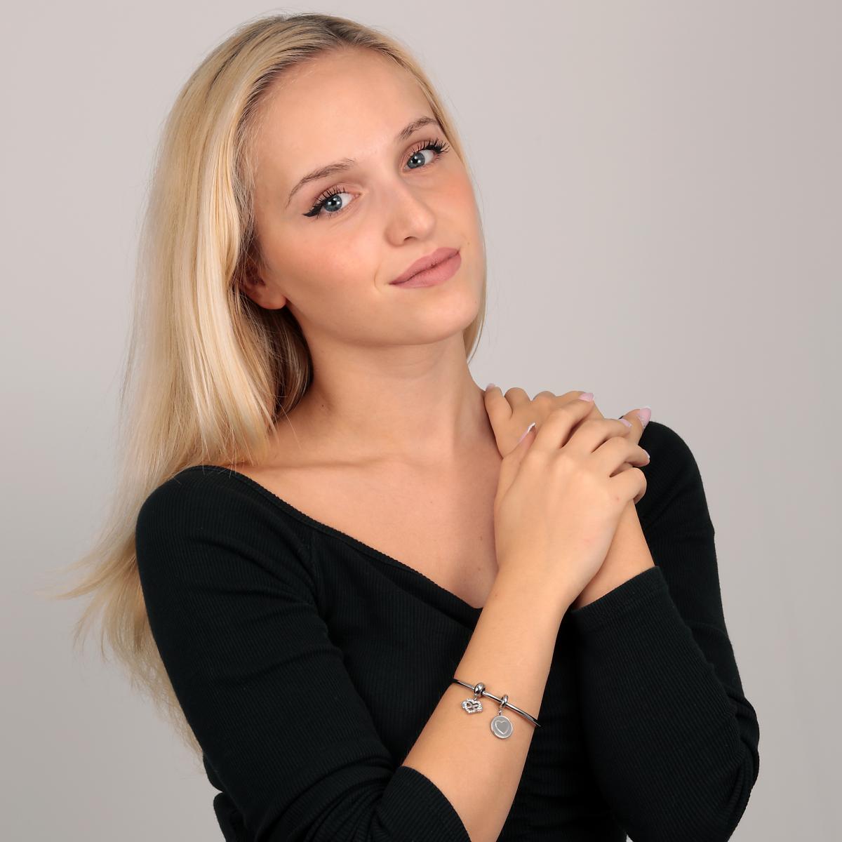 Bracelet en acier et cristaux DROPS argent, MORELLATO