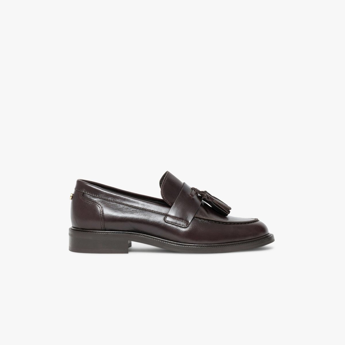 Mocassin en cuir ANDAYA marron chocolat, BOCAGE
