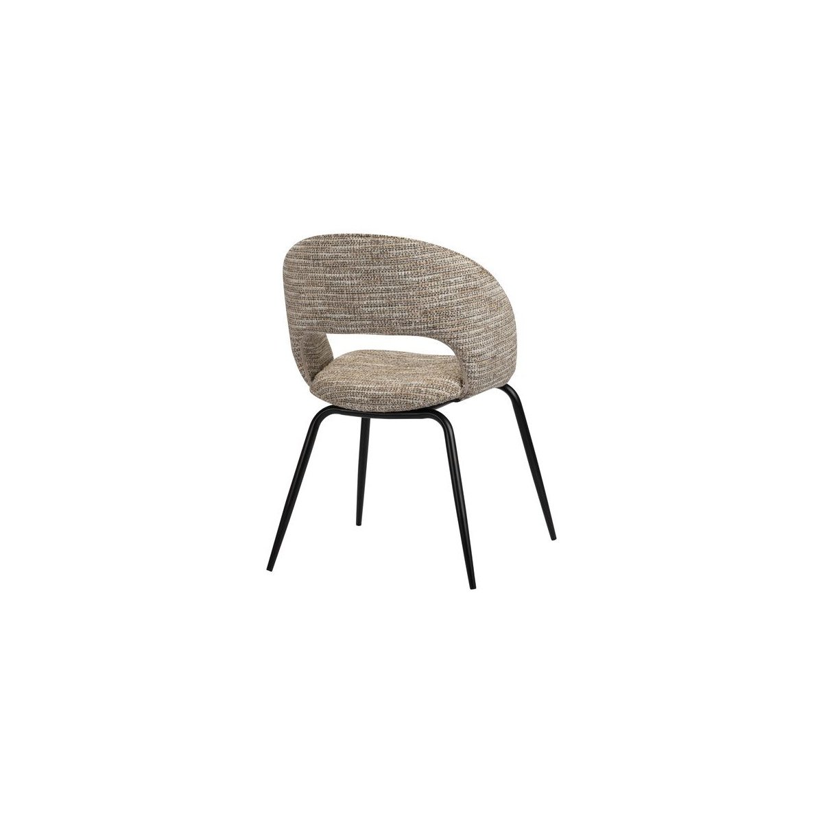Lot de 2 chaises tissu texturé, DOMI gris, BOBOCHIC