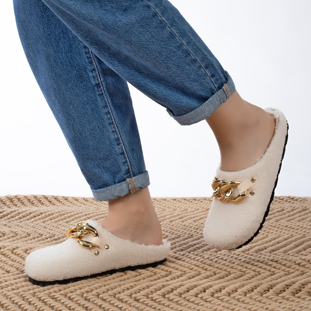 Sabots AVORIAZA pour femme blanc, BAYTON