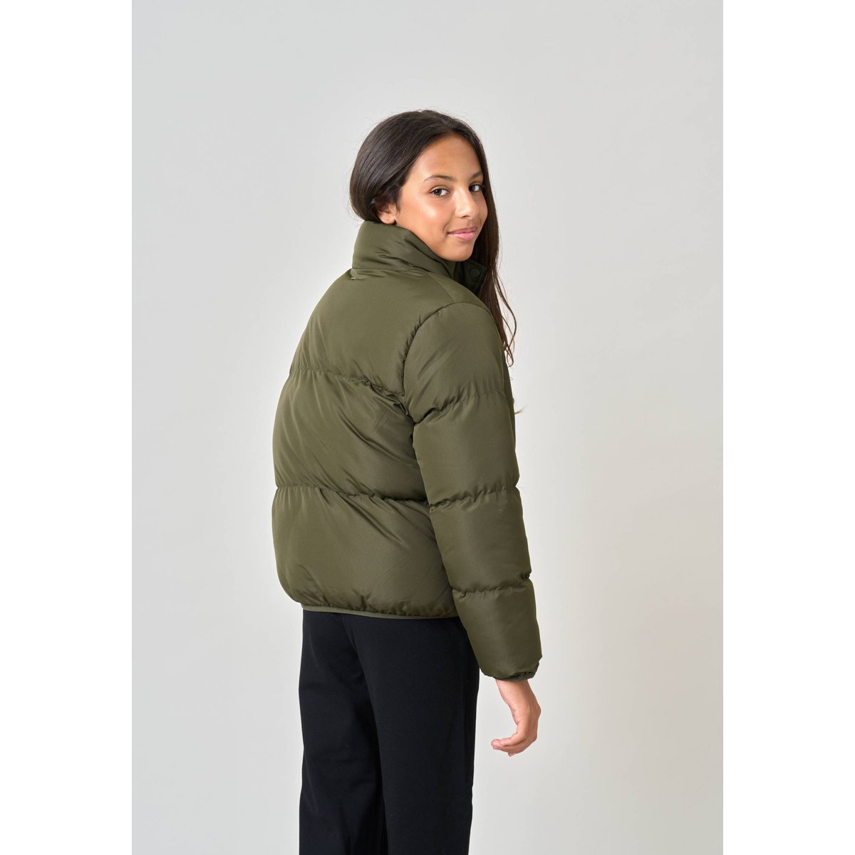 Doudoune courte fille ISKA light khaki, DEELUXE