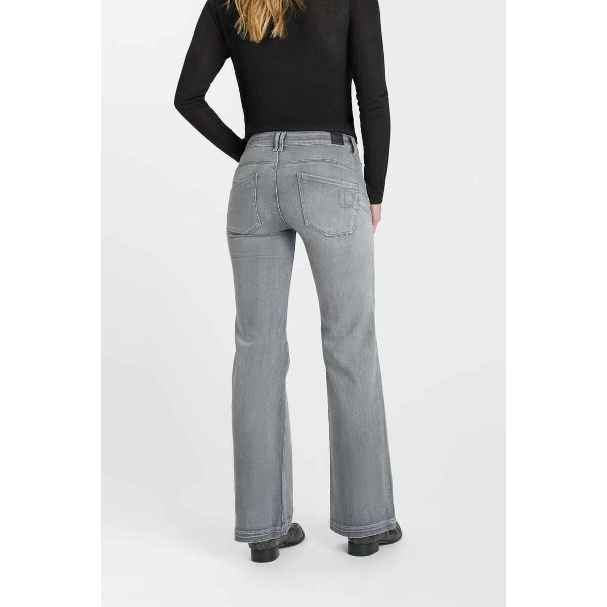 Jeans flare PULP high flare, longueur 34 grey, LE TEMPS DES CERISES
