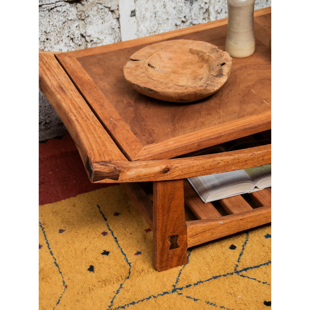 Table basse en bois Léonie N°518 - Bon état bois clair, DEBONGOUT