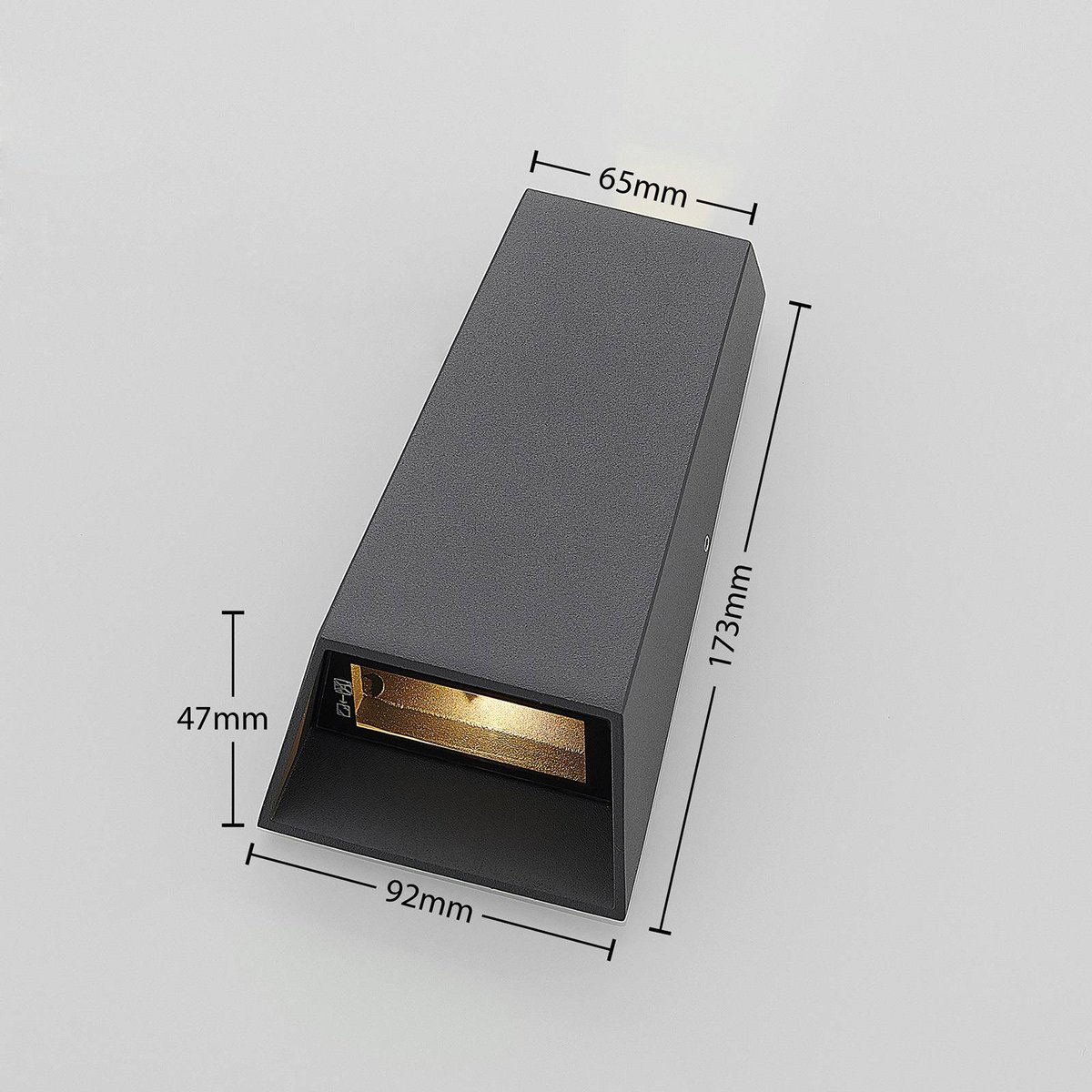 Applique extérieure en aluminium moderneLED gris foncé, LUCANDE