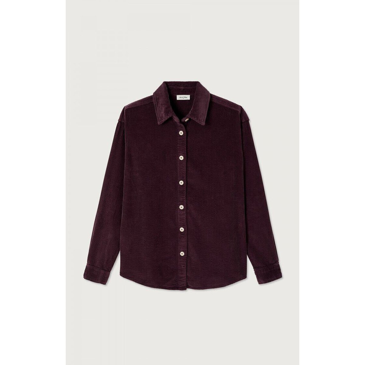 Camisa amplia de pana, PADOW caoba, AMERICAN VINTAGE