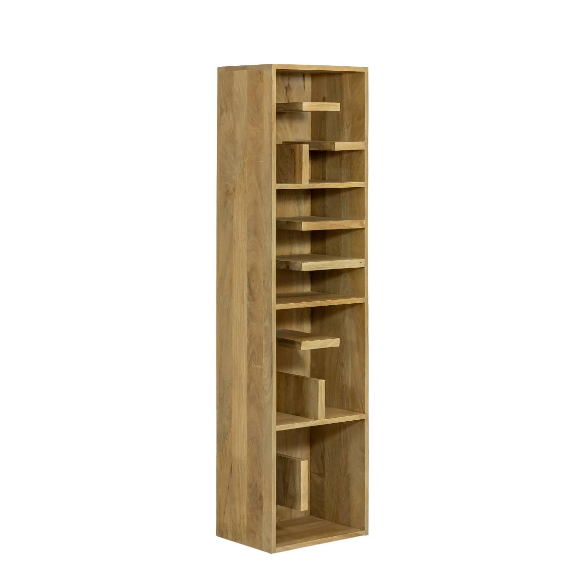 Bibliothèque en bois de manguier  READ bois foncé, MADE IN MEUBLES 