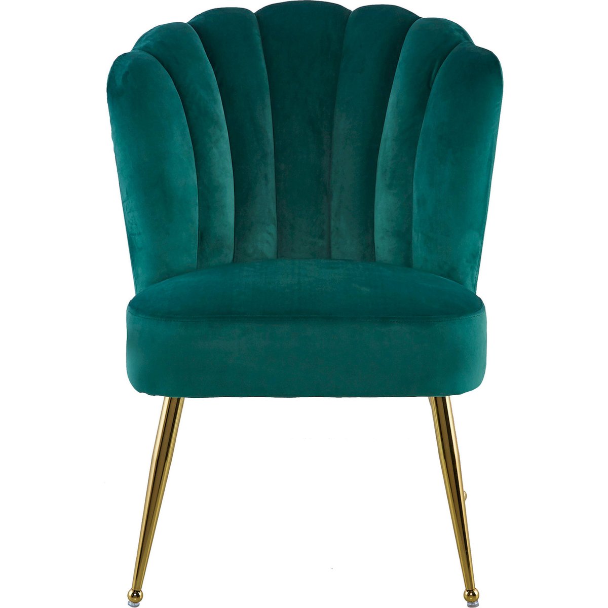 Chaise de salle à manger en velours vert profond avec pieds dorés, ARTE ESPINA