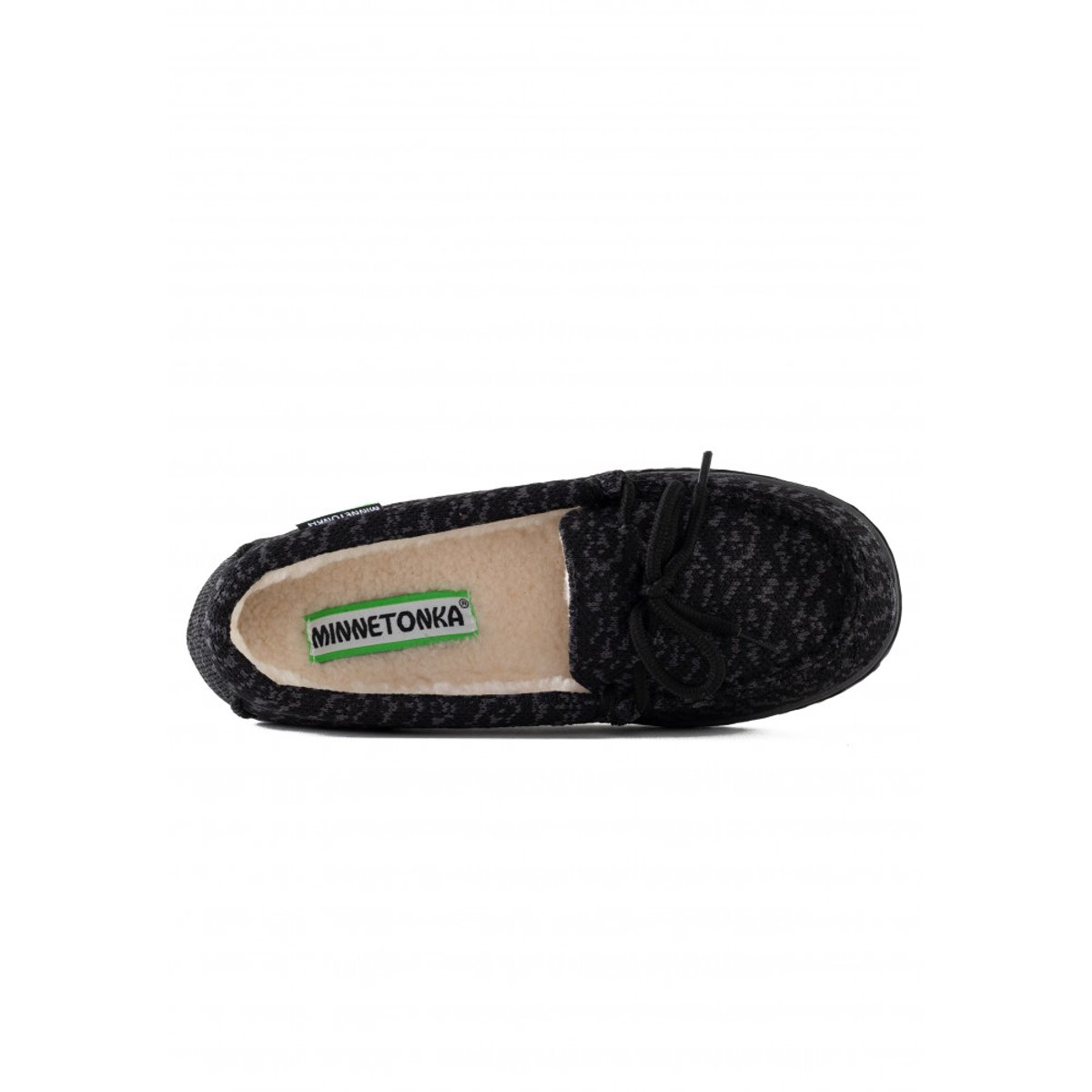 Mocassins Eco noir, MINNETONKA