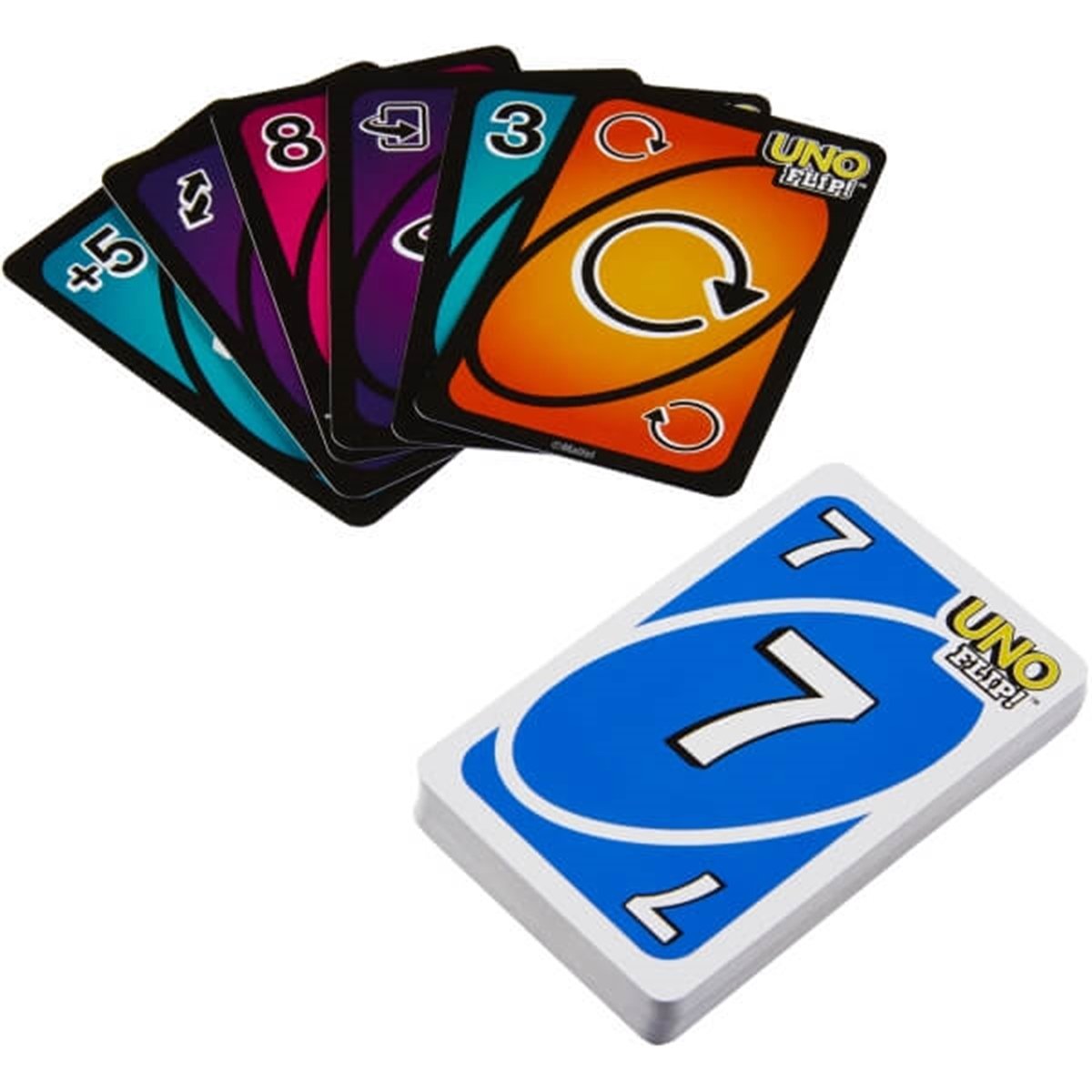 Uno Flip Jeu de société multicolore, MATTEL