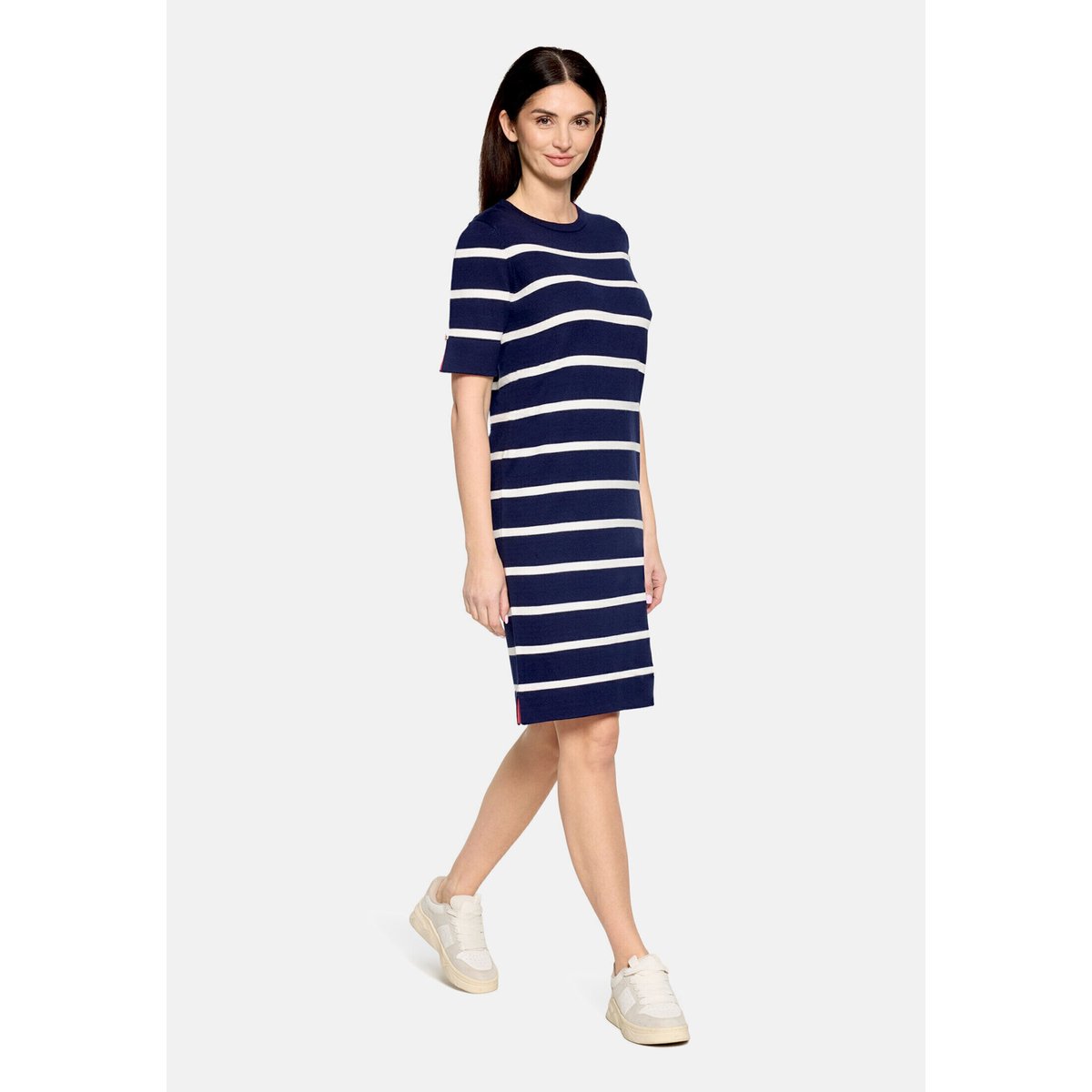 Robe-pull à encolure ronde bleu/blanc, CARTOON