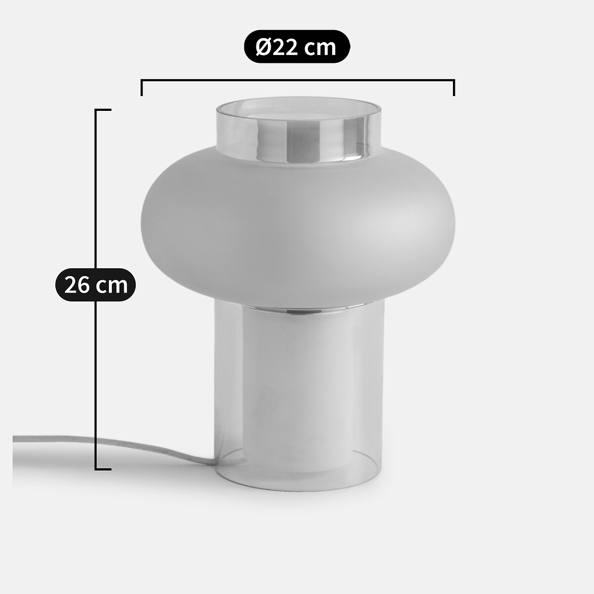 Lampe à poser hauteur 26 cm, Triana ambre, LA REDOUTE INTERIEURS