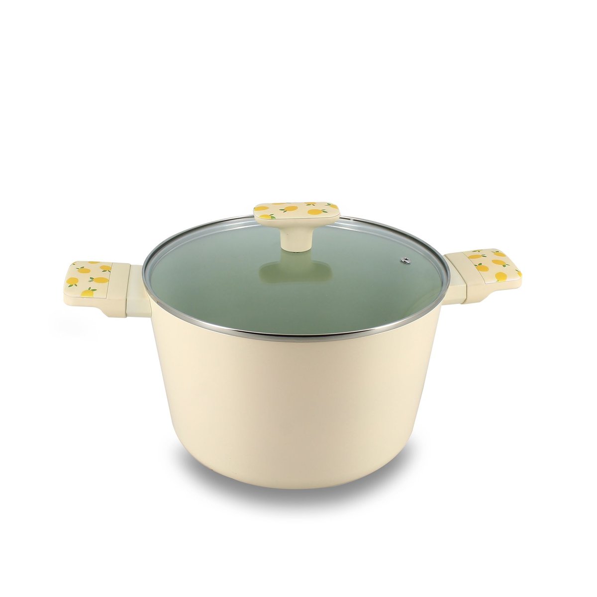 Faitout 24cm en aluminium, CITRON beige-vert, MENASTYL