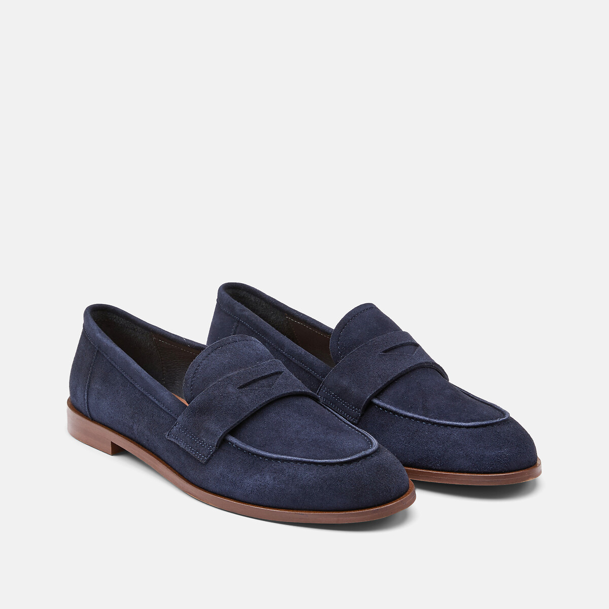 Mocassins en cuir celours, THELMA -BIS bleu marine, JONAK