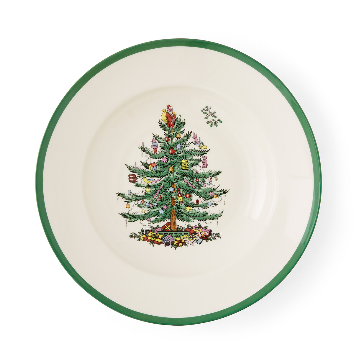 Set of 4 Christmas Tree Soup Plates white, SPODE