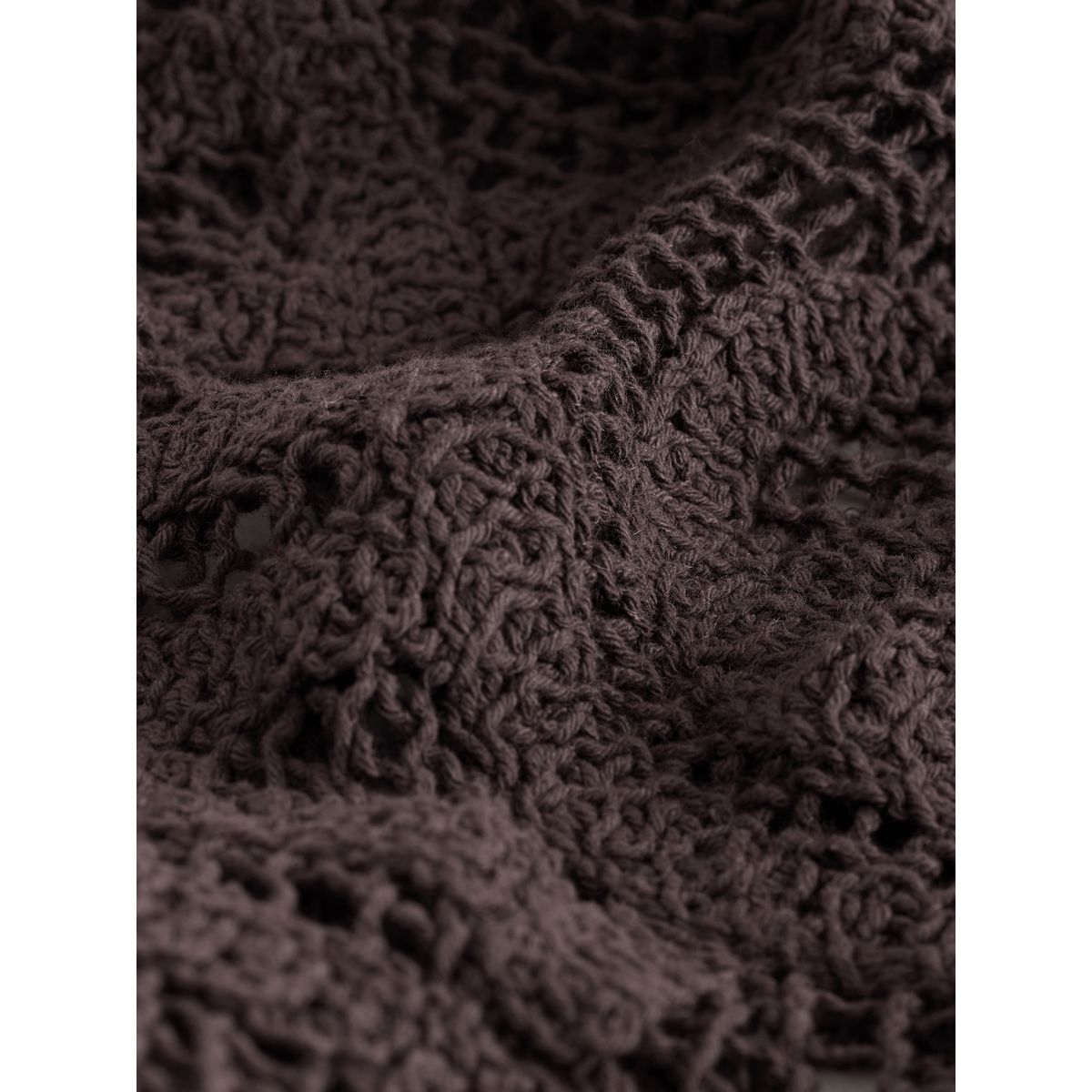 Jupe midi en crochet marron chocolat, NEXT