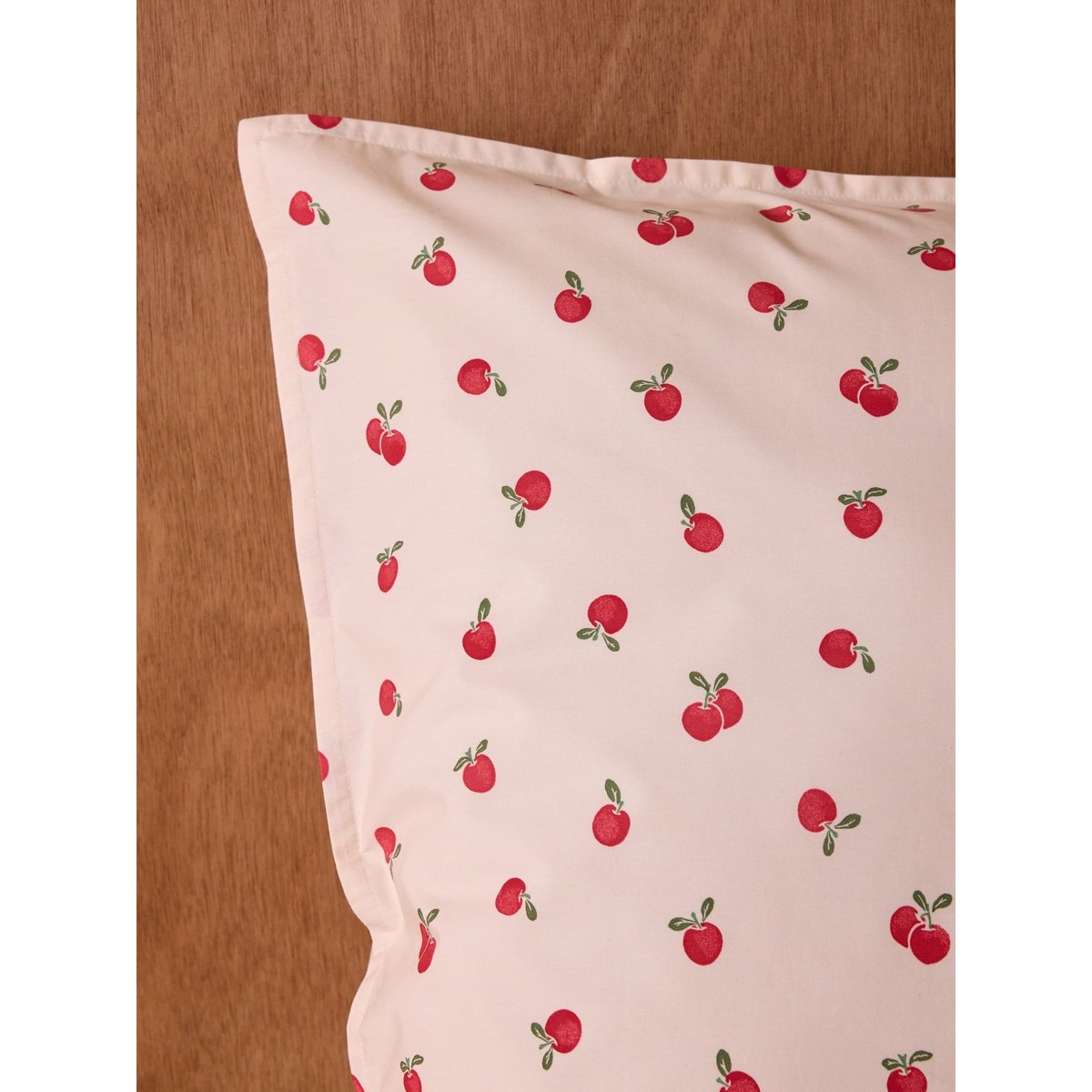 Taie d'oreiller percale de coton "Lady Apple" rouge, CYRILLUS