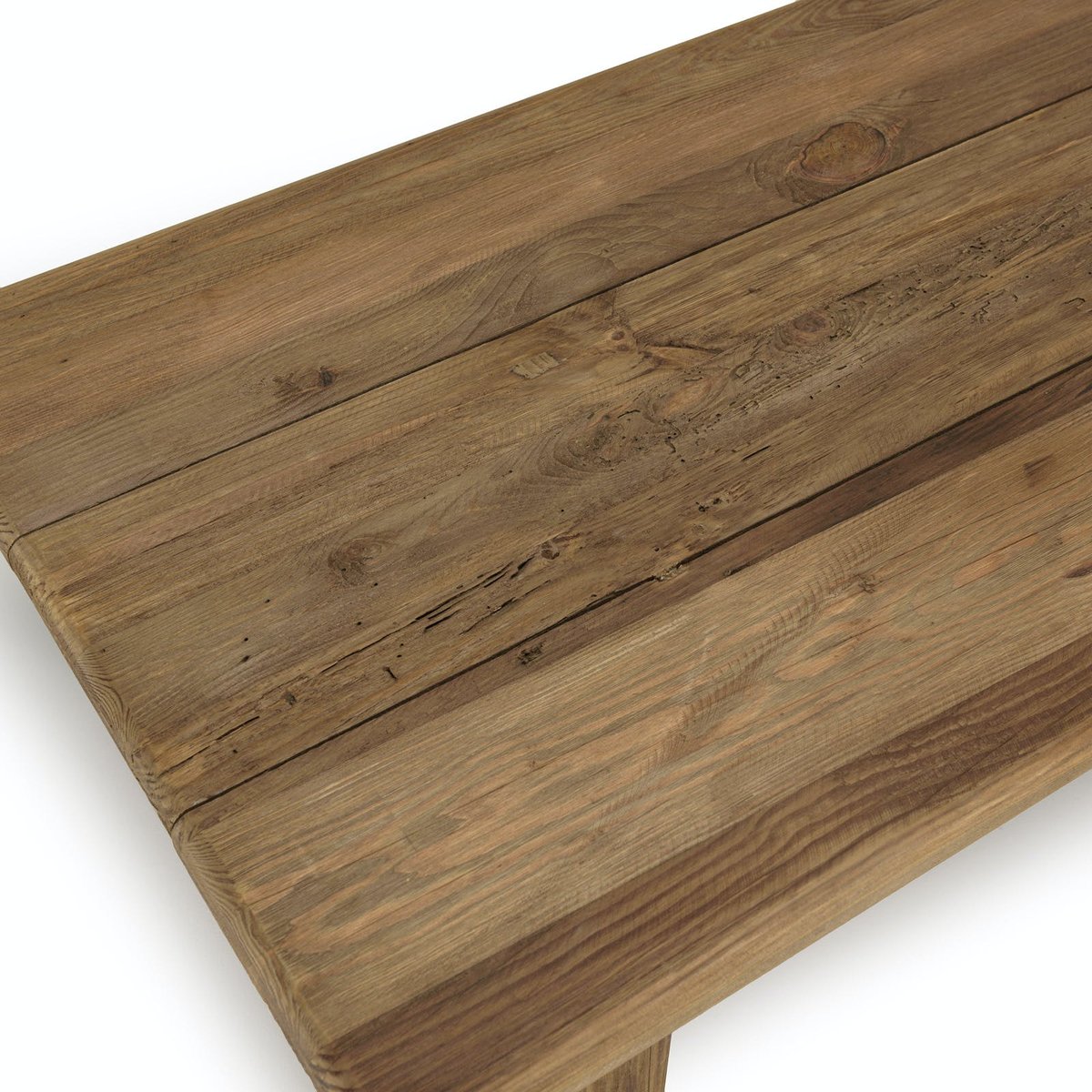 Table basse tréteaux bois recyclé 140 cm DENVER bois naturel, PIER IMPORT