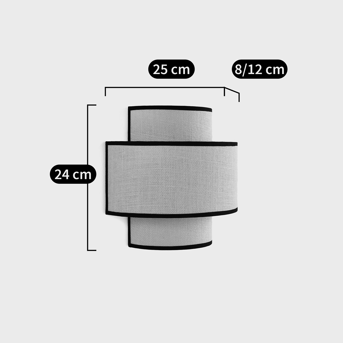 Dubbele wandlamp in jute, Come ecru, LA REDOUTE INTERIEURS
