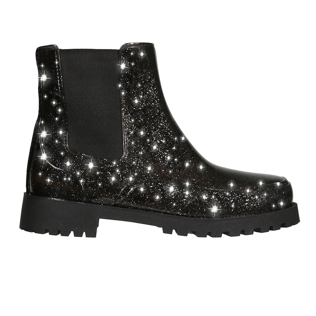 Doce Glitter Rain Boots shimmering black, CACATOES