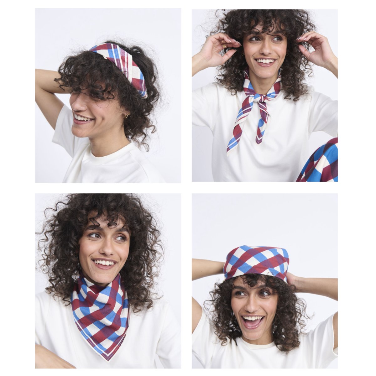 Bandana Garden vichy multicolore, EMOI EMOI